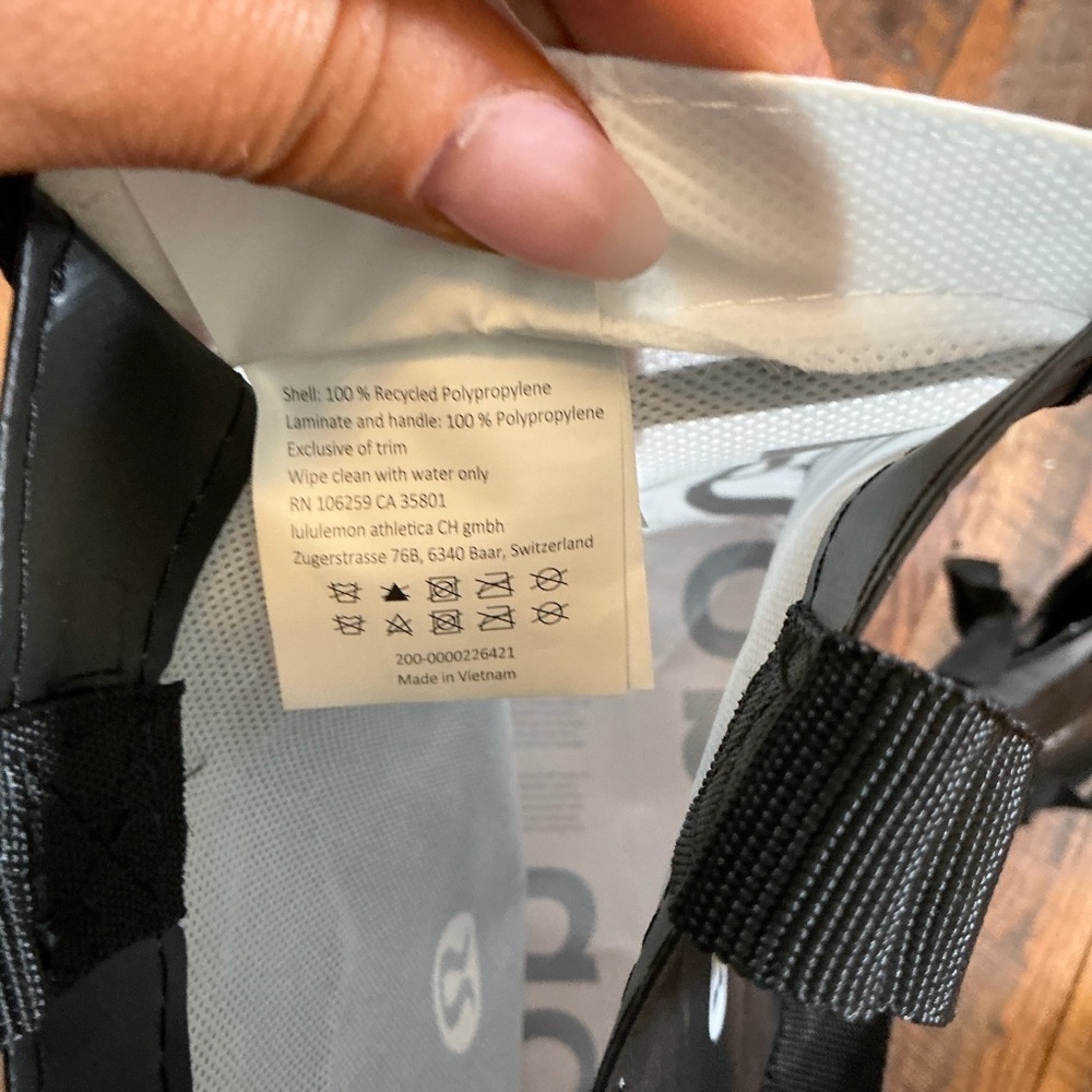 Lululemon Holiday Special Edition Black Reusable Tote Bag – Logo Everyday Carry - Picture 3 of 6